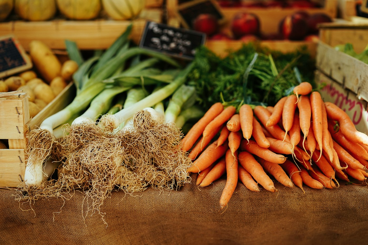 Farmers market vegetables